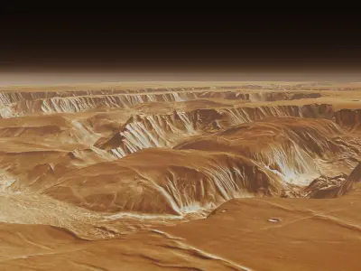 Mars Valles Marineris Alien Planet Sci-Fi Fantasy Scenery 3D model
