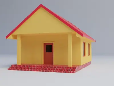Small house 3D model 8
