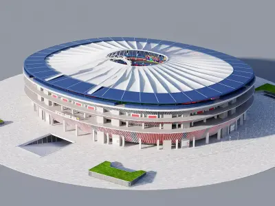 New Camp nou Stadium 3D model