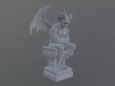 devil statue 3D model