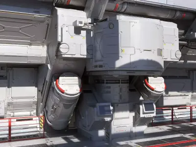 sci-Fi-Hall textured CLEAN FULL EDITION PACK 3D model