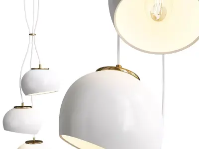 SOFT CERAMIC CLUSTER CHANDELIER Low-poly 3D model