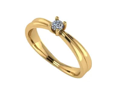 wedding engagement women ring 3dm 3D print model shop