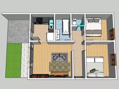 House - Floor Plan 3D 3D print model