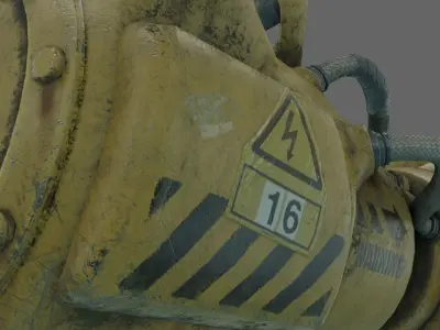 PBR SciFi Rigged ScrapGun With VFX and Sound Effects Low-poly 3D model