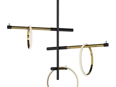  Jessenia Rings Chandelier 3 Low-poly 3D model