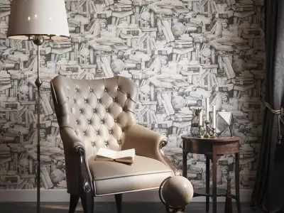 Vintage Library Books Wallpaper Texture