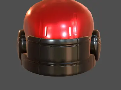 Gas mask helmet 3d model scifi Low-poly  Low-poly 3D model 416