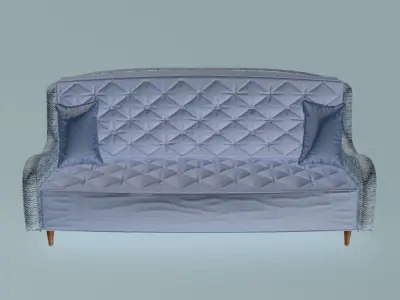 Vintage smooth Sofa 3D model