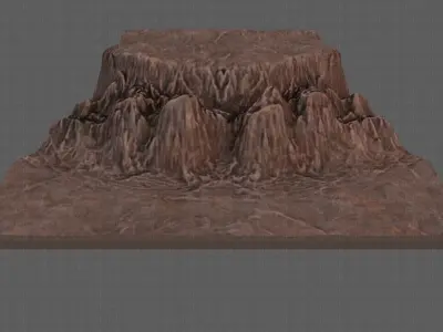 Cliff lowpoly V02 Low-poly 3D model