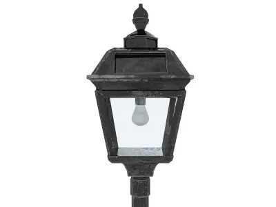 Imperial Street Lamp Post Low-poly 3D model