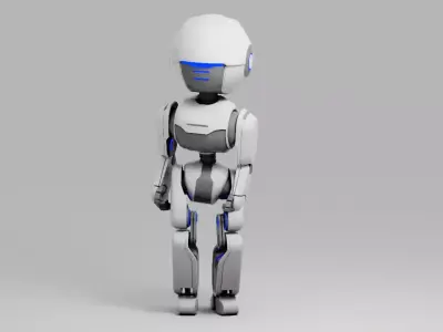 Droid rigged animated character Free low-poly 3D model