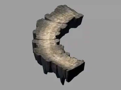 Disney main city - Stone Road 03 3D model