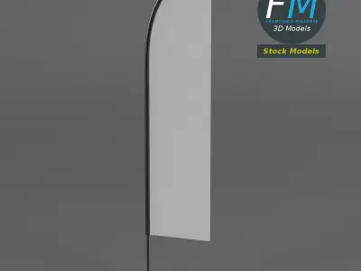Feather flag 3D model