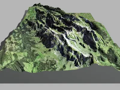  Mountain landscape The Appenzell Alps  3D model