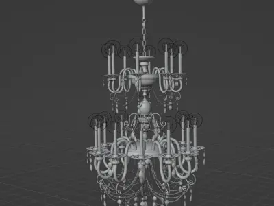 Baroque Chandelier 3D model