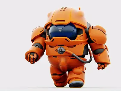 AMONG US CONCEPT CHARACTER B  RIGGED 3D model
