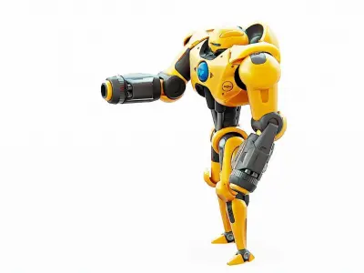 Guard Droid X-5000   RIGGED 3D model