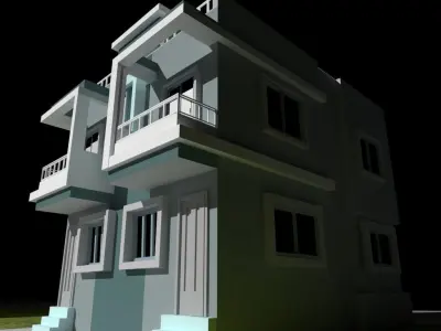 3d exterior model  made between 3027 square fit  3D model