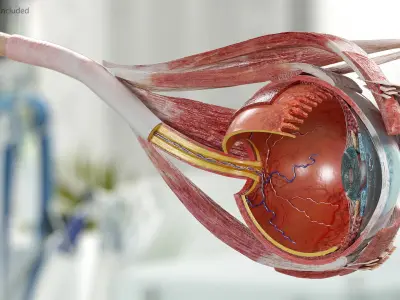  Cross-Section of the Human Eye Left Part 