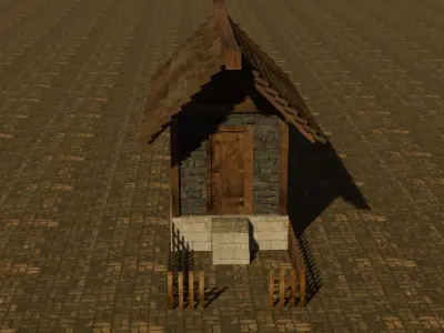 Medieval House 19 Free low-poly 3D model