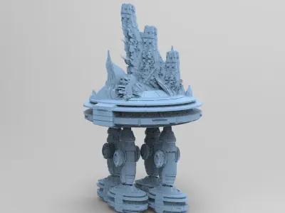 Mars Base Droid Relay Dome Rocks 3 3D model