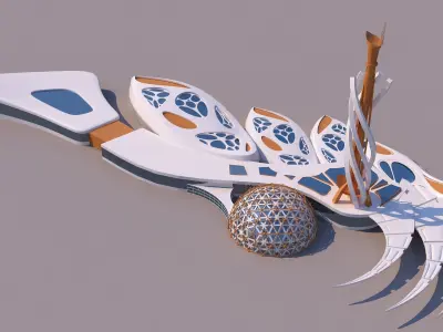 0093 - Organic Building 3D model