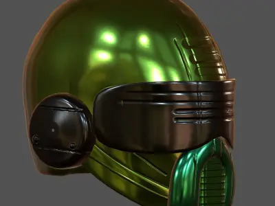 Gas mask helmet 3d model scifi Low-poly  Low-poly 3D model 213