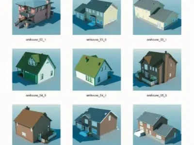 DOSCH 3D -  American Houses 3D model