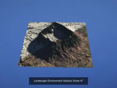 5 Landscape Environment Volcano Snow Volume 10 3D Model Pack