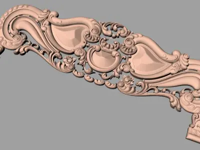 Rose bed 3D relief models STL format model used for CNC E348 3D model