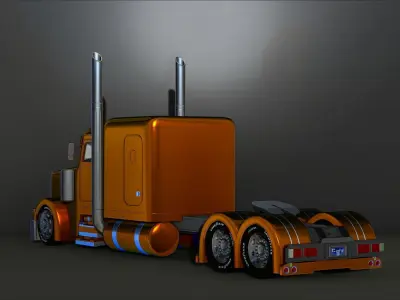 American truck Peterbilt custom File STL for 3D Printer 3D print model