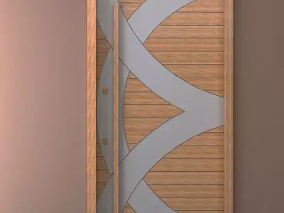 Door wood Low-poly 3D model buy