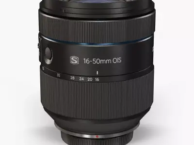 Samsung 16-50mm F 2-2-8 S ED OIS Lens Low-poly 3D model