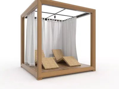 Poolside Cabana 18 3D model