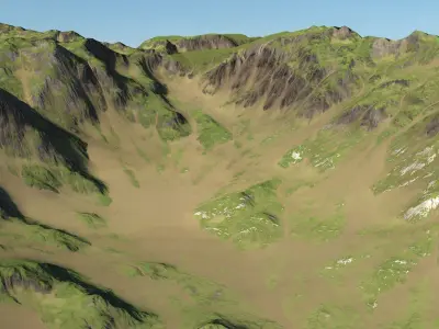 Landscape 128 Low-poly 3D model