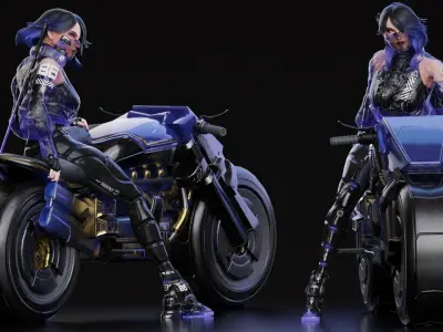  Cybernetic Princess of Ethiopia - Andromeda - Complete Editions Low-poly 3D model