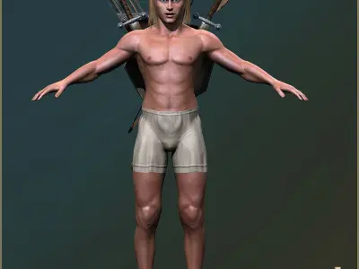 Adam Adventurer Light Version Low-poly 3D model