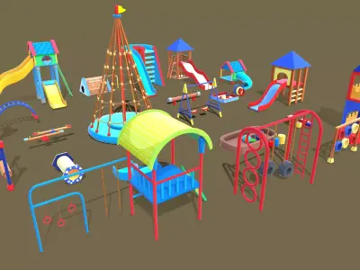 Playground Kid Low-poly 3D model