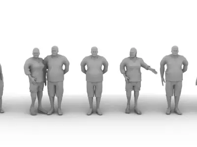Fat Family  3D print model