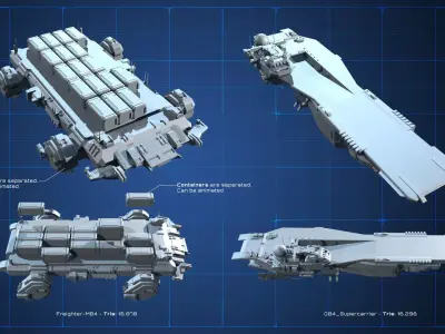 LOW - SPACE Vol03 Low-poly 3D model