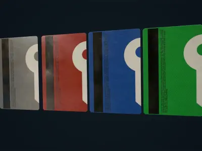 Key card Low-poly 3D model
