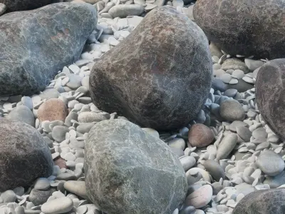 Square street pebble and stone big n1 3D model