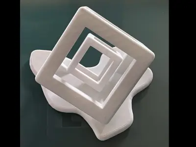 Melting Cubes Sculpture 3D print model