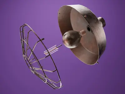 Industrial Lamp 3D model 7