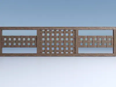 Wicker border 3D model