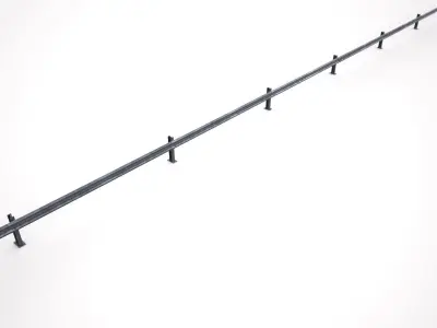 Guardrail metal rod 3D model