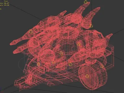 Spaceship - guardian turret 04 3D model
