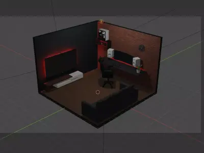 GamingRoom room in software 3D model