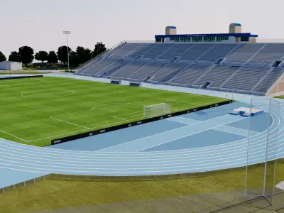 Hodges Stadium North Florida University Jacksonville USA 3D model